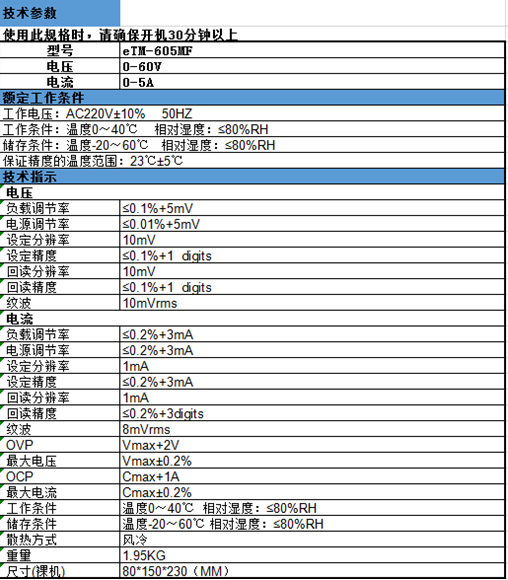 技術參數(shù)