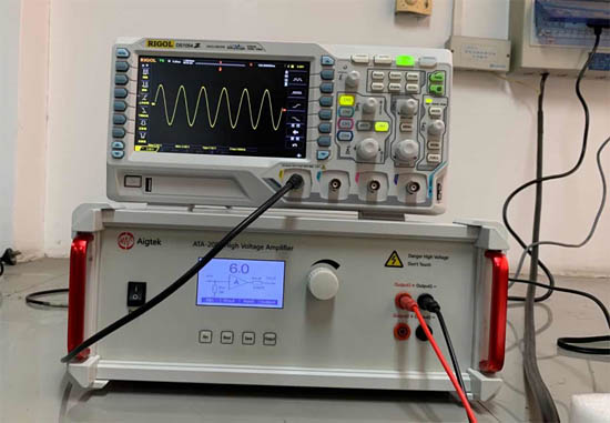 測試設備: 示波器、 ATA-2082高壓放大器